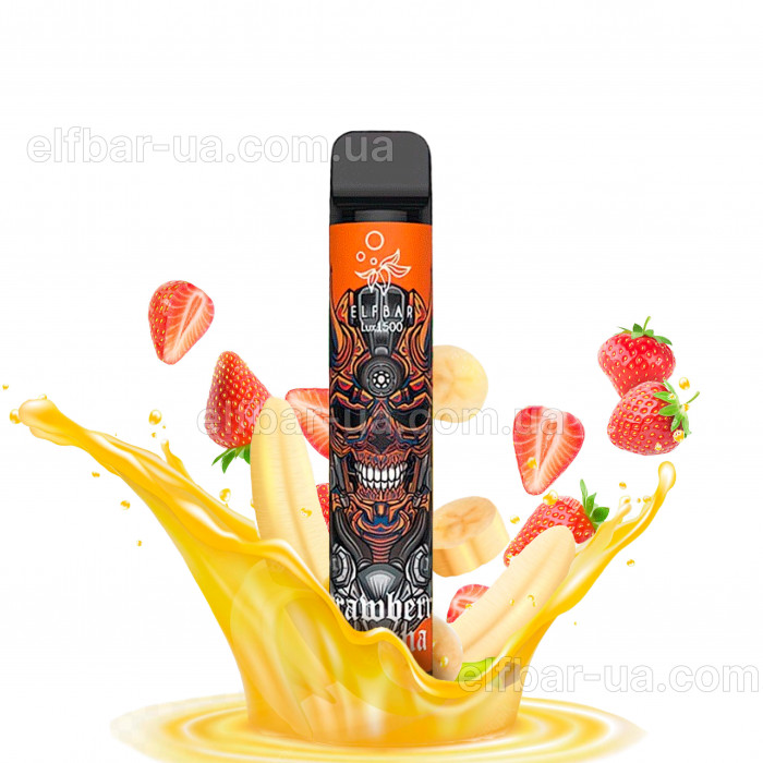 Elf Bar 1500 lux 5 Strawberry Banana (полуниця банан) Original ELF